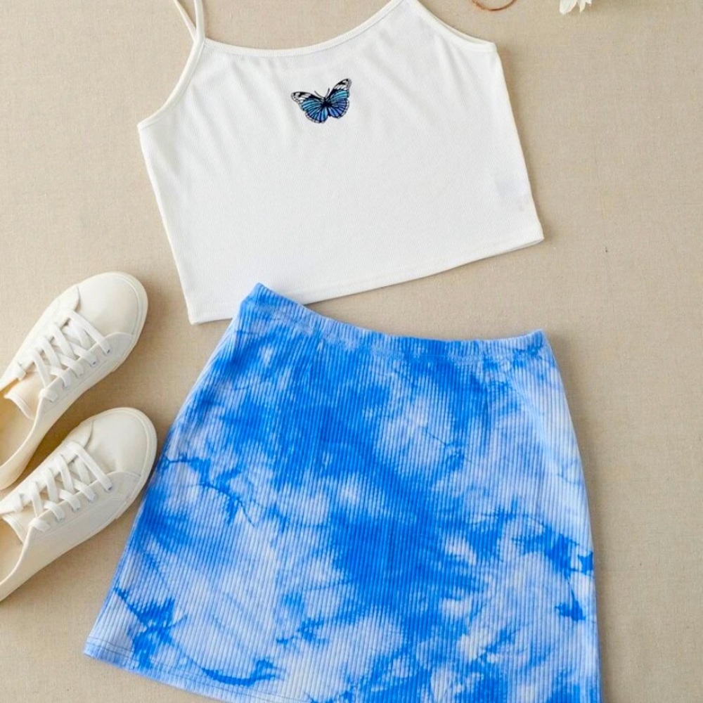 skirts sets and camis shorts dress with tee